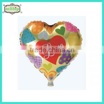 Hot sell 18" heart shape foil decoration balloon for wedding