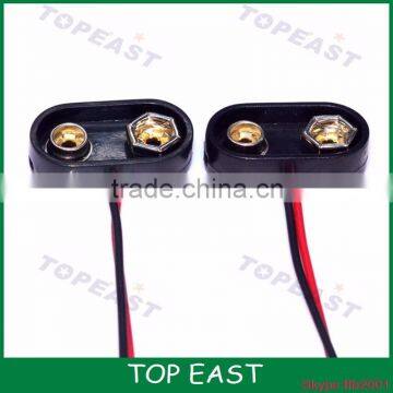 High quality copper material 9v battery snap clip Connector w Lead Wires