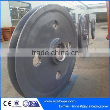 Crane wheel pulley /elevator pulley sheave large sheave