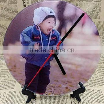 heat transfer glass digital clock with sublimation printing