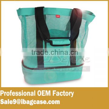 Fashion plastic beach bag with Insulated Picnic Cooler Large