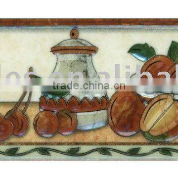 Decorative ceramic wall border tiles