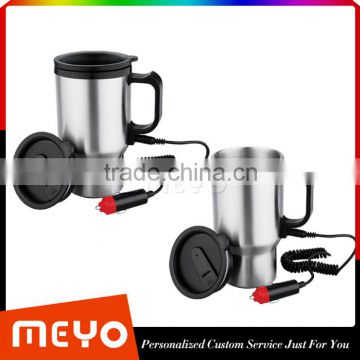 Stainless Steel Travel Heated Thermos Coffee Mug Cup With Car Charger                        
                                                Quality Choice