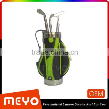 PU Leather Desktop Promotional Leather Golf Shape Pen Holder