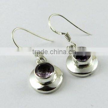 Wholesale ! Amethyst 925 Sterling Silver Earring, Silver Jewellery Wholesaler, Handmade Silver Jewellery