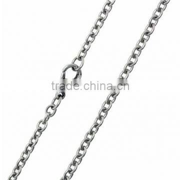 Stainless Steel Cable Chain Necklace (MA012902)