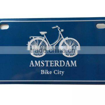 embossed metal vehilcle plate