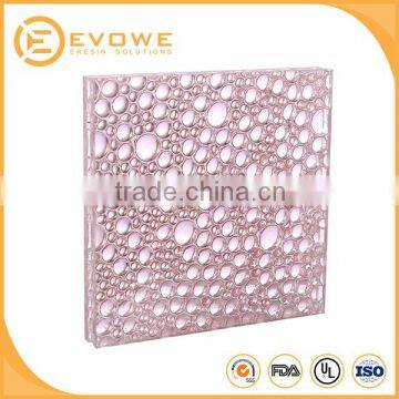 Great quality eco-friendly pc honeycomb resin wall decorative panel for office table