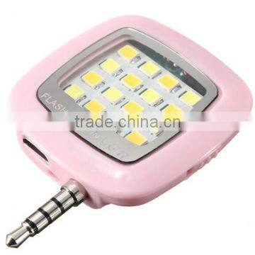Fos Ios and Android Universal Mini 16 LED Camera Flash Selfie Fill Light Selfie Night Photo