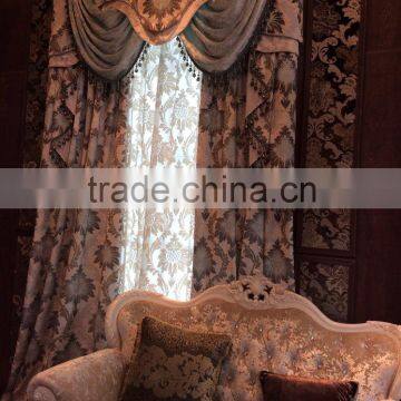 New Style Curtain Design Polyester Jacquard Fabric, Jacquard Curtain Fabric