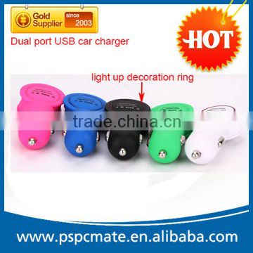 CE,ROHS Certificate dual port car usb charger wholesale