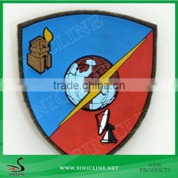 Sinicline Customized 3d Soft PVC Patch with Velcro for Uniform