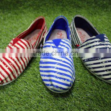 Ms Fashionable Striped Cloth Shoes photo-4