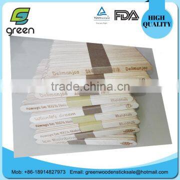 Logo Prints Round/straight Edge Wooden Ice Cream Sticks photo-3
