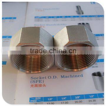 304/316 cast stainless steel pipe fitting bsp female threaded end cap
