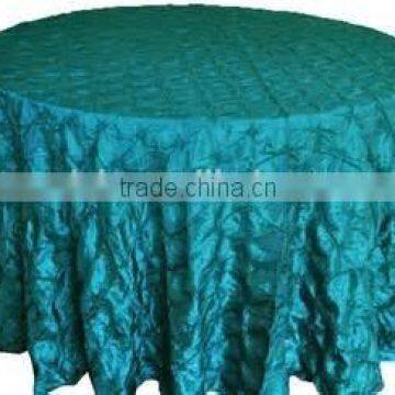 China wholesale round 120 inch pinchwheel table cloth for wedding banquet