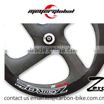 MeyerGlobal 4-Spoke Carbon Track Bike Clincher Wheels Fixed Gear Wheelset Carbon Bike Wheels Single Speed T800 photo-4