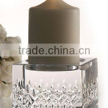 square crystal candle holder for wedding decoration