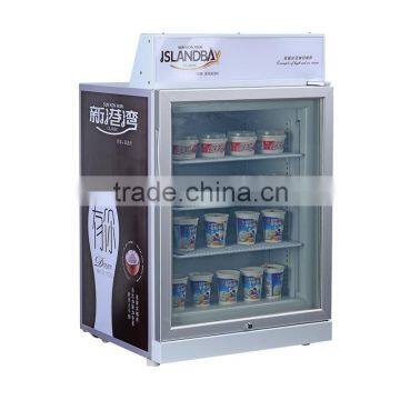 98L mini freezer for ice cream, display refrigerator, high quality,factory