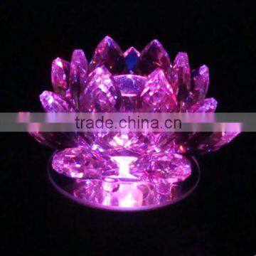 Meticulously Carved Colorful Home Decoration Crystal Lotus photo-5