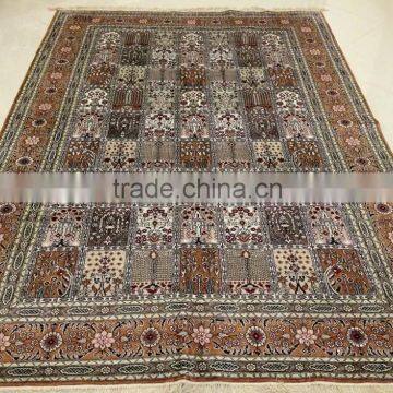 Hand Knotted Qum Silk Carpet for dining room