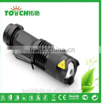 Super Waterproof Mini Led Flashlight Cre e Q5 Fouce Zoomable Mini Pocket Led Lamp 1*14500/AA Battary for Outdoor Hiking photo-3