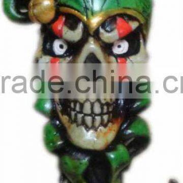 Figurine Shaped Hand Crafted Smoking Pipes - Clown Skull