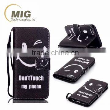 For Iphone 4 / 4s / 5 / 5s / 6s / 6s Plus Soft Silicone Case Inside Colored Drawing The Wallet Leather Phone Case photo-1