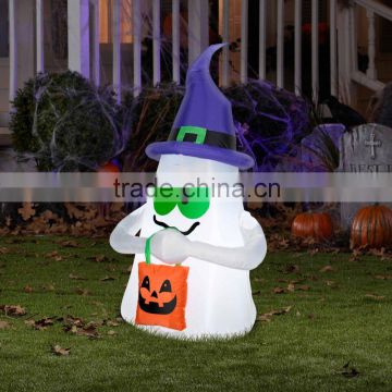 Inflatable Ghost with Candy Tote for Halloween Outdoor Decoration