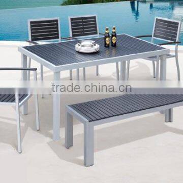 2014 outdoor plastic furniture outdoor faus timber table setting