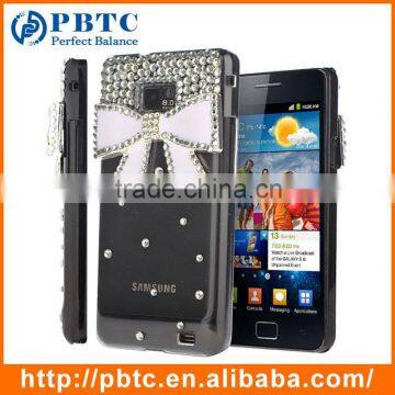 Set Screen Protector And Case For Samsung Galaxy S2 I9100 , Hard Plastic 3D Bling Diamond Phone Case photo-2