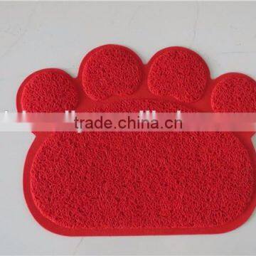 Pet Paw shape print PVC dirty dog door mat