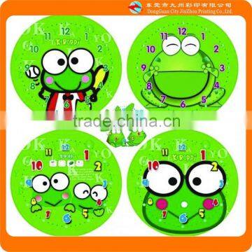  China hot sale cute animal paper clock face printing