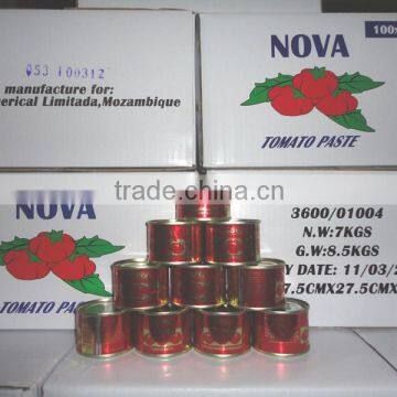 NOVA brand Canned Tomato Paste 70g*100tins & 400g*24tins