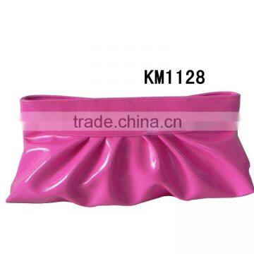 Fashion patent pu clutch cosmetic bag