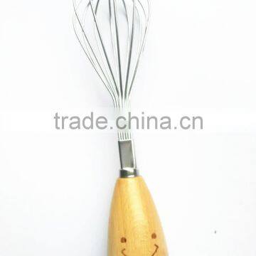 New Cute Stainless Steel Whisk With Wood Handle for Children Whisk photo-2