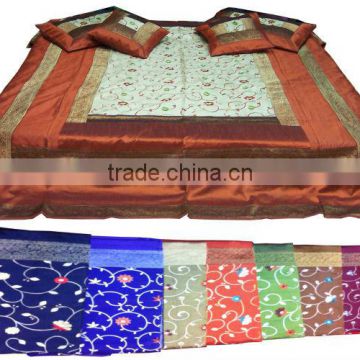 WHOLESALE LOTS OF INDIAN SILK LUXURY BEDSPREADS SET SPECIALLY DESIGNED FOR CORPORATE GIFTS WEDDING GIFTS