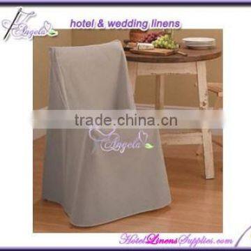 Beige Wholesale Polyester Folding Chair Covers With Square Top for Folding Chair Decorations