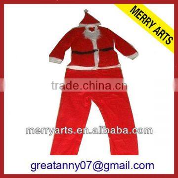 Merry Arts Hot Sale Men Christmas Santa Clause Clothes Set for Sale