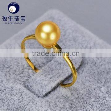 2016 Japan Akoya Seawater Classic engagement natural pearl rings for women 18k gold