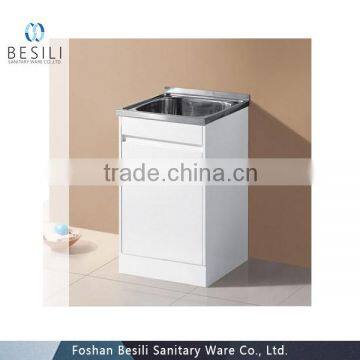 Stainless steel laundry tub with cabinet designs LT370