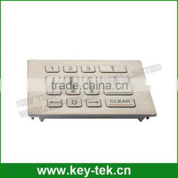 16keys RS232 interface vandal-proof industrial kiosk metal keypad