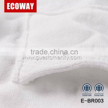 5 Star High Quality White Velour Hotel Bathroom Bathrobe for Adults photo-3