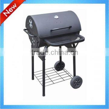 Top Sale barrel bbq charcoal grilll with wheel