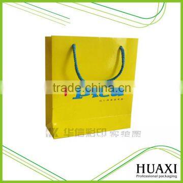 Hot Sale yellow matt laminated shopping packaging bags