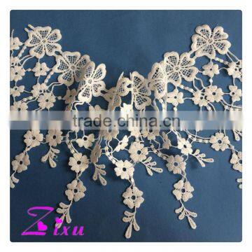 Decorative water soluble /guipure chemical crochet cord lace trim/milk silk flower trim lace for                        
                                                                                Supplier's Choice