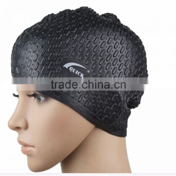 Fashion Cool Waterproof Durable Silicone Swimming Cap For Long Hair Woman