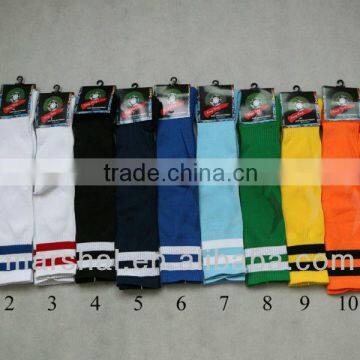 bulk striped men cheap knee high football socks