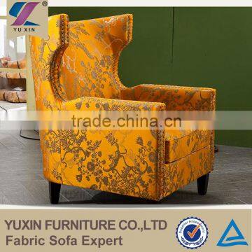 Gold Colors Fabric Chair