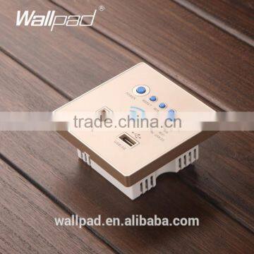 Hot Design Wallpad Gold Wall Embedded AP Router Repeater Phone WPS USB Wireless Wall Charger Lan Rj45 3G WiFi Smart Socket